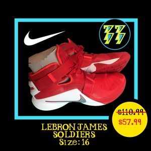 Lebron James soldiers size 16